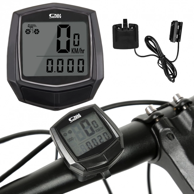 Vodotesný cyklistický tachometer s LCD displejom