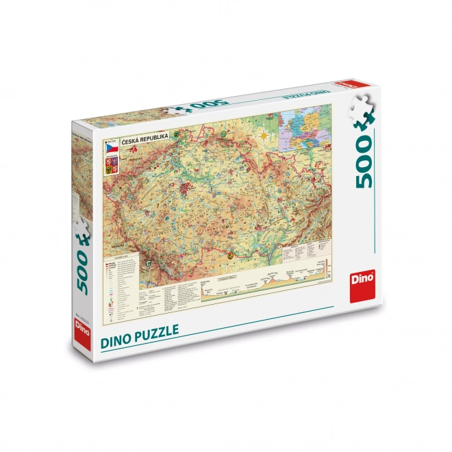 Puzzle mapa České republiky 500 dielikov