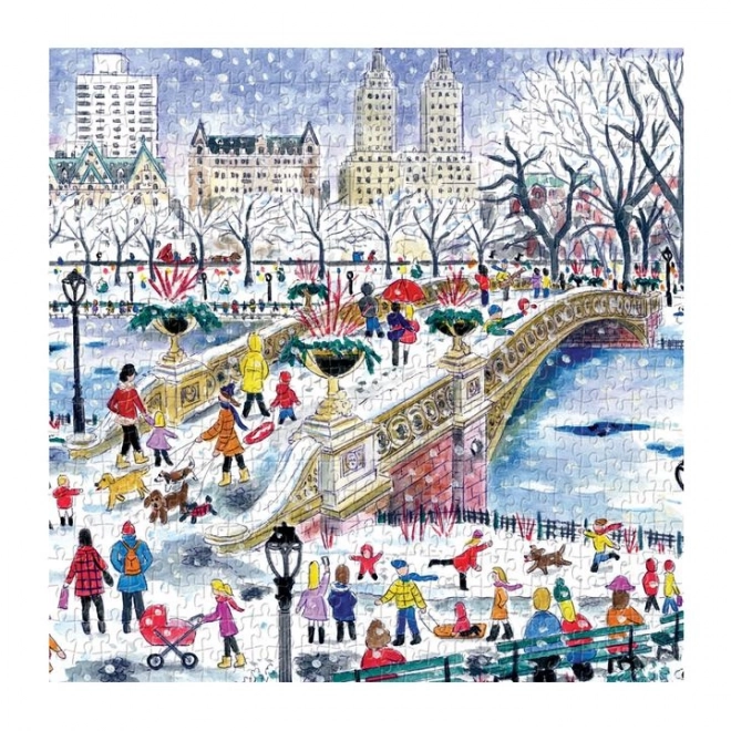 Štvorcové puzzle Bow Bridge v Central Parku 500 dielikov