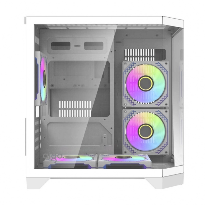 Počítačová skriňa Darkflash s 5 ARGB ventilátormi (biela)