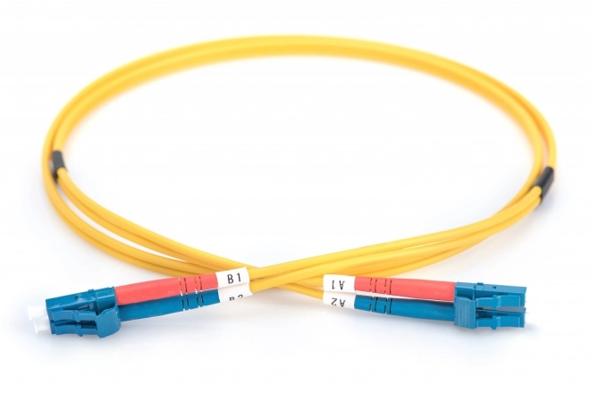 Optický kábel singlemode OS2 LC-LC duplex 5m žltý