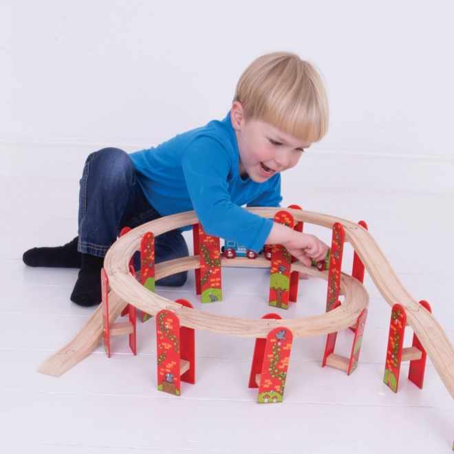 Viacúrovňová železničná dráha Bigjigs Rail