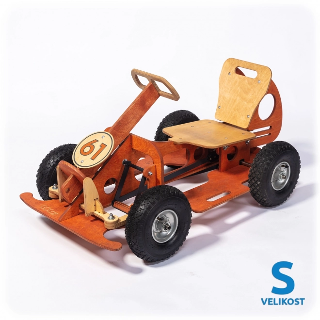 Šlapacie auto malé oranžové