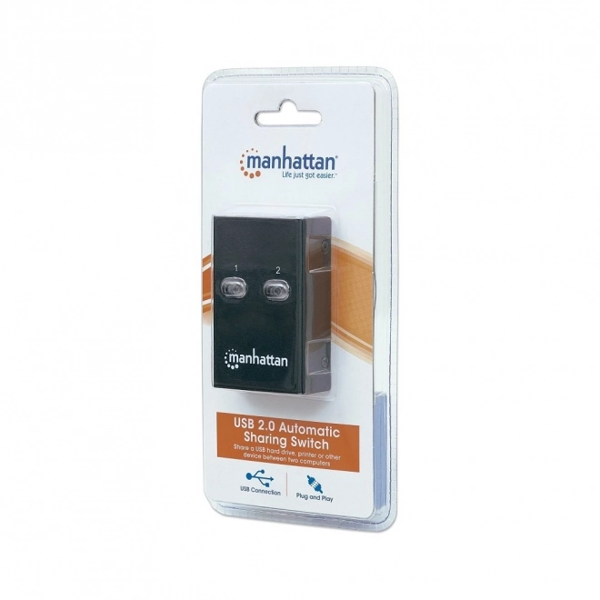 Prepäťový USB 2.0 prepínač pre 2 počítače