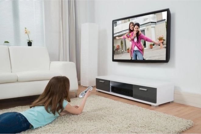 Biely nástenný držiak na TV 23-55 palcov LED/LCD, slim 28 mm