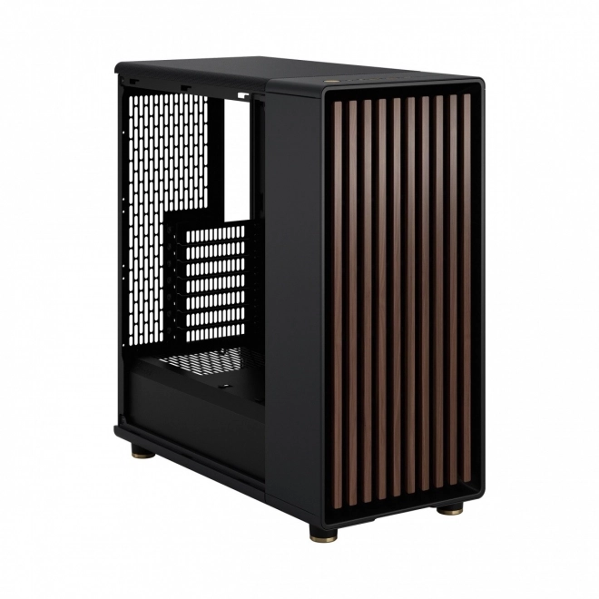 Fractal Design skrinka North čierna s drevenými prvkami