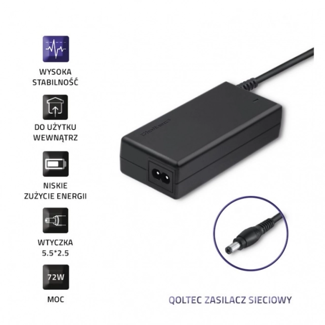 Zosilňovač Qoltec 72W 12V 6A