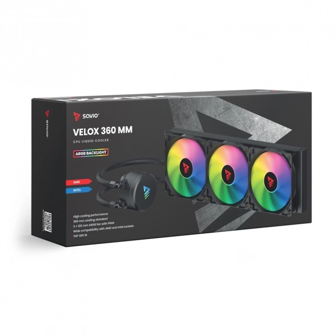 Vodný chladič Savio VELOX 360 MM s RGB