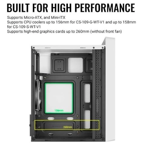 Mini tower skrinka biela RGB USB 3.0