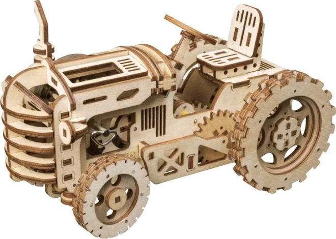 RoboTime 3D drevené mechanické puzzle Traktor