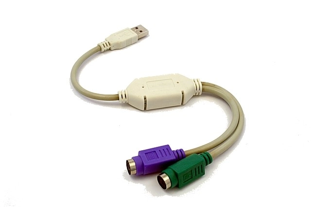 Adaptér USB na 2xPS/2 (klávesnica a myš)