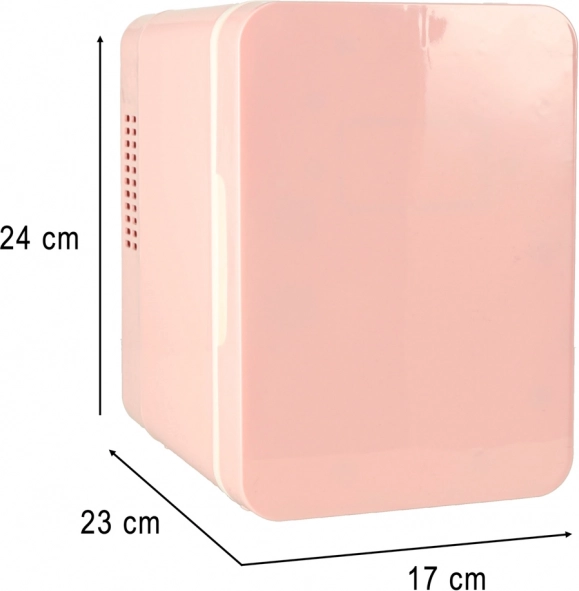 Elektrická prenosná mini chladnička 2v1 ružová 4L