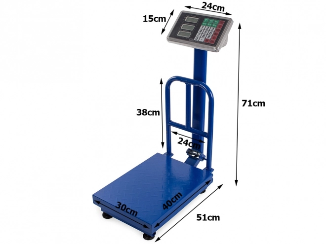 Elektronická skladová váha s LCD displejom a operadlom 100 kg