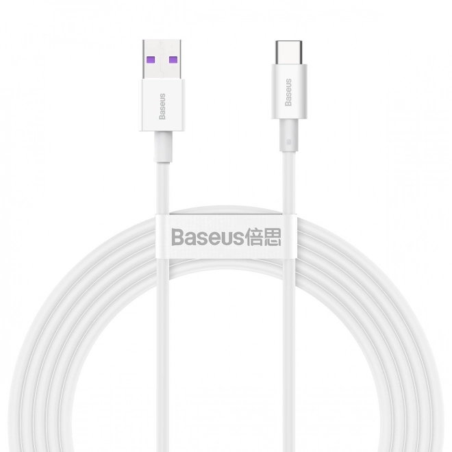 Kabel USB na USB-C Superior, 66W, 2m (biely)