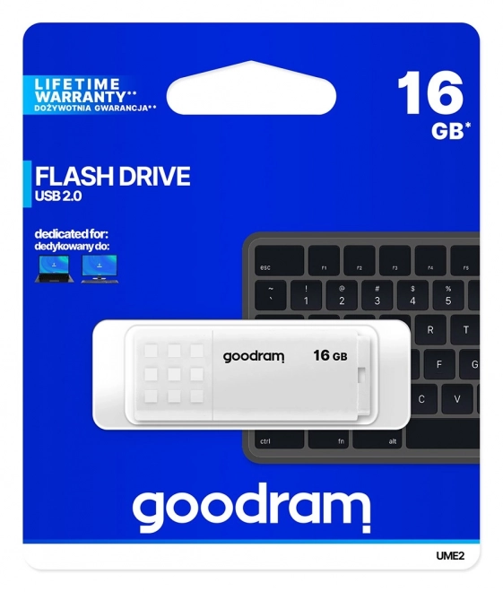 Usb kľúč Goodram UME2 16GB biely