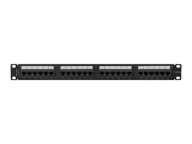 Patchpanel 24 portov 1U kategórie 6A čierny