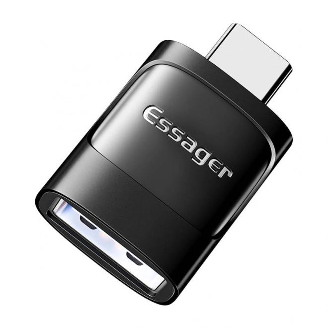 Adaptér OTG USB 3.0 na USB-C čierny