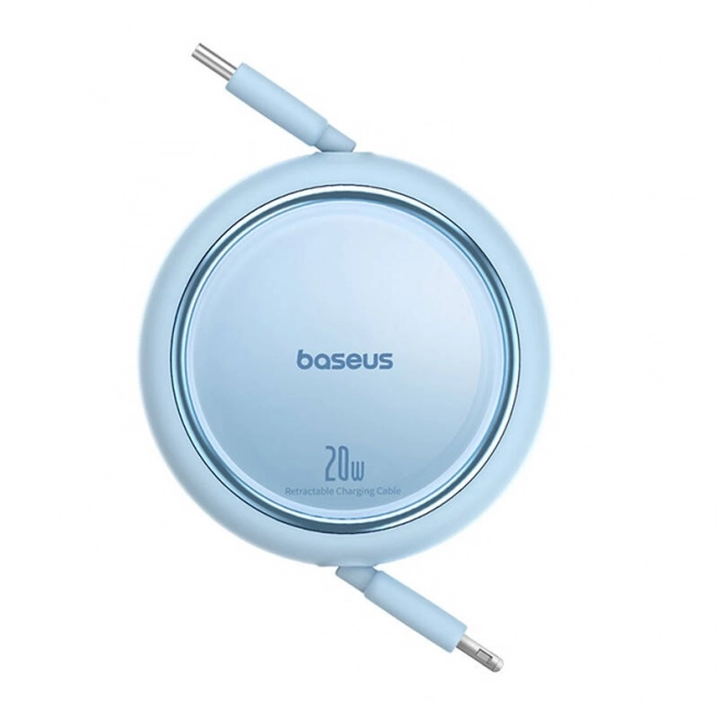 Sťahovací nabíjací kábel Baseus Free2Pull USB-C na Lightning 20W modrý