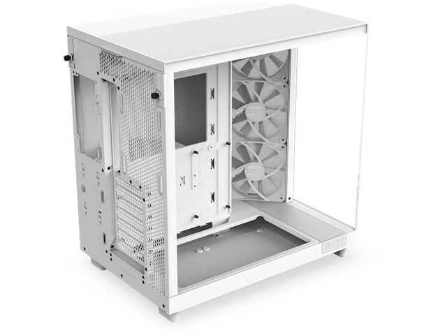 Biela skriňa s oknom NZXT H6 Flow