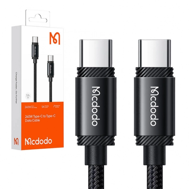 USB-C na USB-C kábel Mcdodo 240W 1,2m Čierny