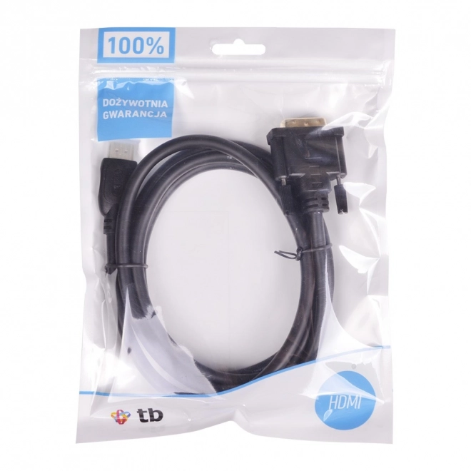 Vysoko kvalitný HDMI na DVI kábel 1.8m s pozlátenými konektormi