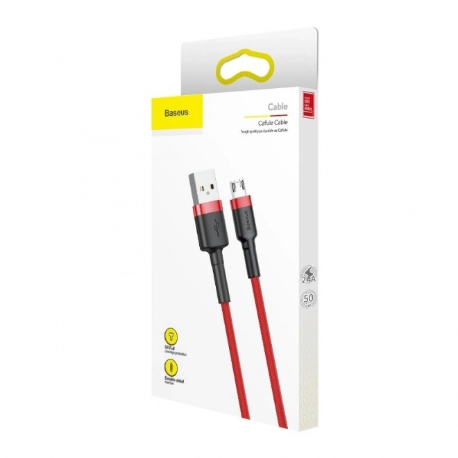 Kábel Baseus Cafule Micro USB 2,4A 1m Červený