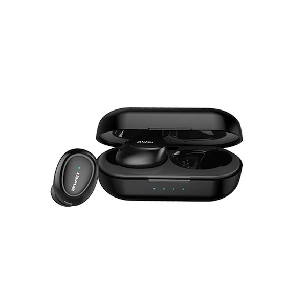 Bluetooth slúchadlá Awei T16 s dokovacou stanicou Čierne