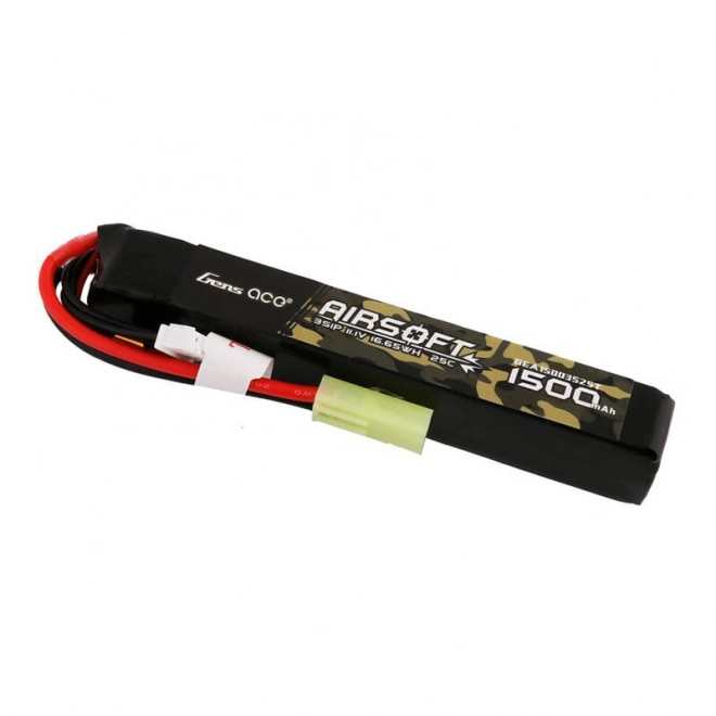 Lipo batéria pre airsoft Gens Ace 1500mAh 11.1V s mini Tamiya konektorom