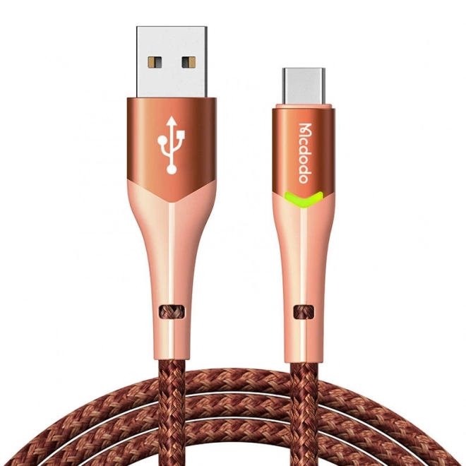 Kábel USB na USB-C Mcdodo Magnificence LED 1m (oranžový)