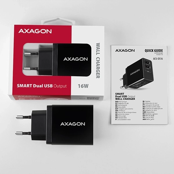 Duálna nabíjačka AXAGON SMART 16W USB-A