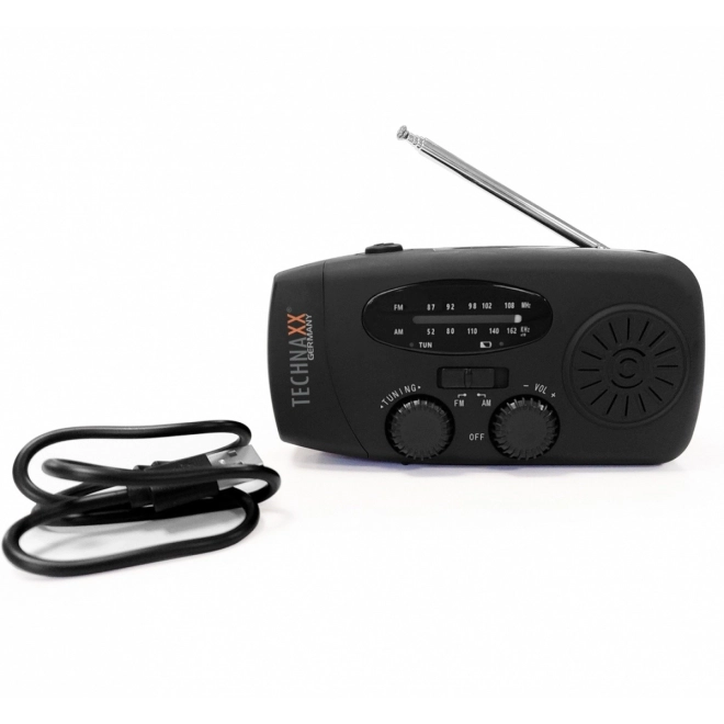 Prenosné solárne rádio AM/FM s LED baterkou