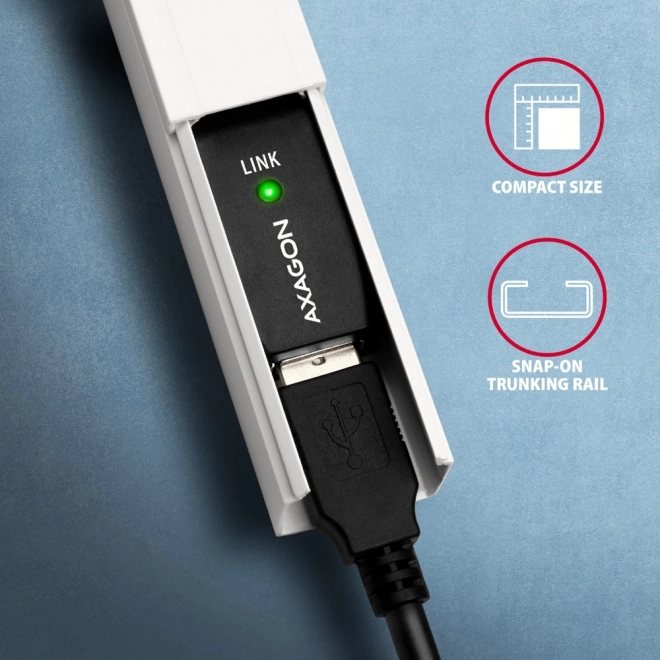 Aktívny USB predlžovací kábel Axagon 20m