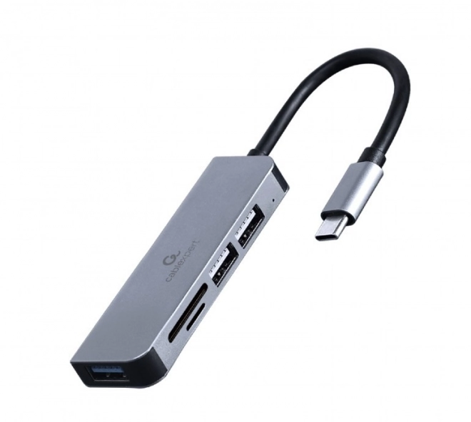 Hub s 3 portami USB-C s čítačom kariet