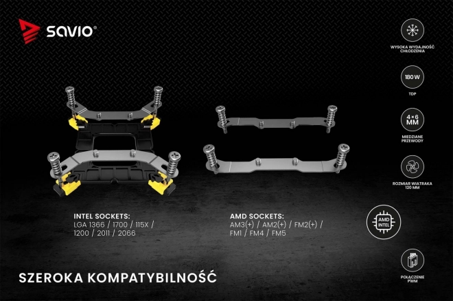 Chladič Procesoru Savio Vortex X2 ARGB