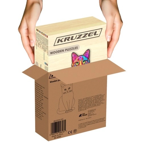 Drevené Puzzle Mačka