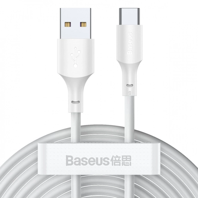 Baseus Simple Wisdom USB na Type-C dátové káble 1,5m biele