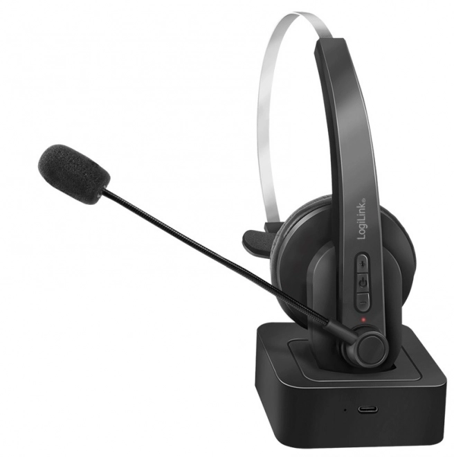Bluetooth slúchadlo s mikrofónom a nabíjacou stanicou