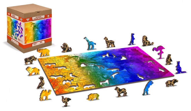 Drevené puzzle Vtáčí raj