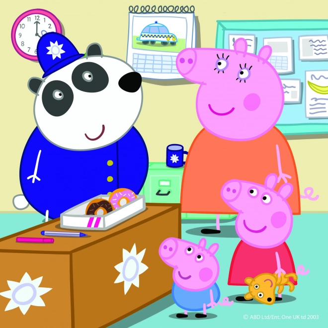Puzzle Prasiatko Peppa 3x55 dielikov