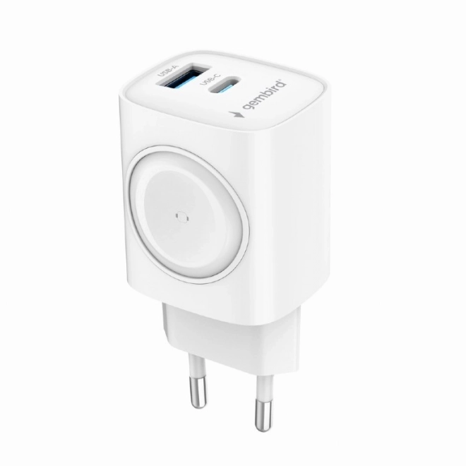 Výkonná USB nabíjačka s PowerDelivery a Quick Charge, biela