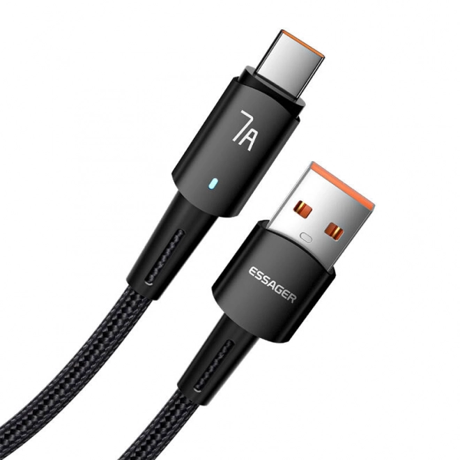 Kábel USB-A na USB-C Essager 100W 0.5m čierny