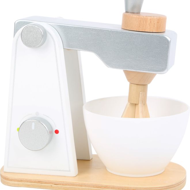 Malý drevený kuchynský robot