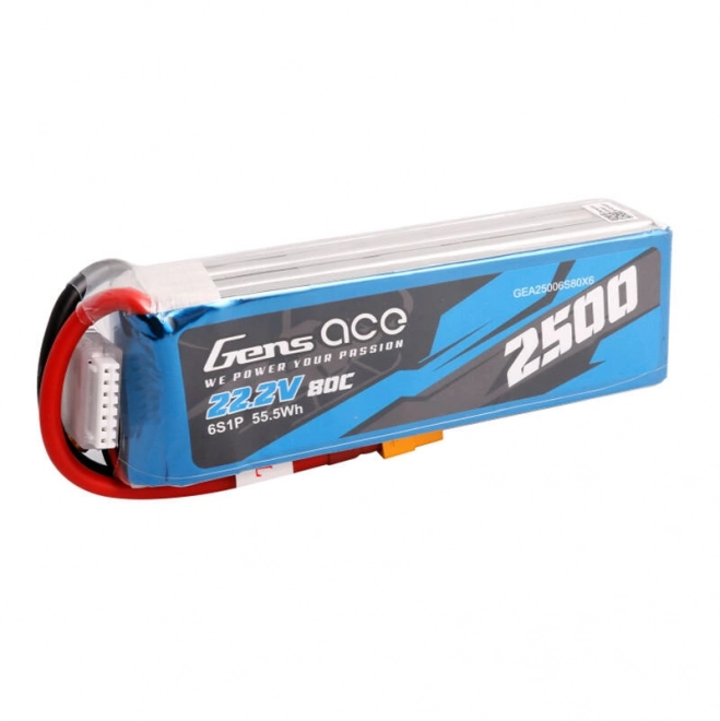 Lipo batéria Gens ace 2500mAh 22,2V 80C so spojkou XT60
