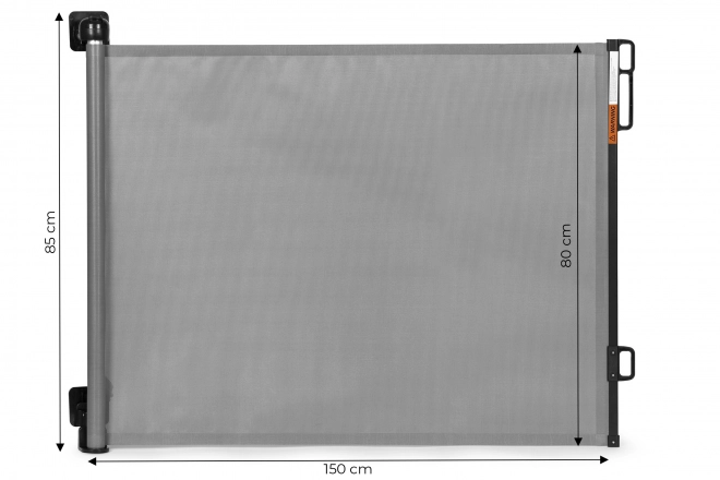 Bezpečnostná brána ECOTOYS pre schody a dvere, sivá, 150 cm