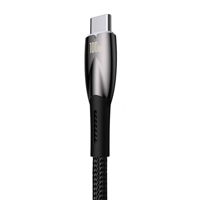 Kábel USB pre USB-C Baseus Glimmer, 100 W, 2 m čierny