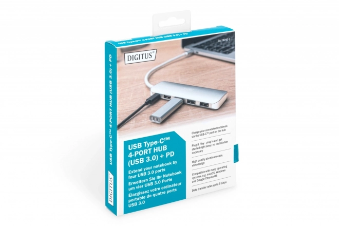 USB hub so 4 portami 3.0 SuperSpeed a Power Delivery