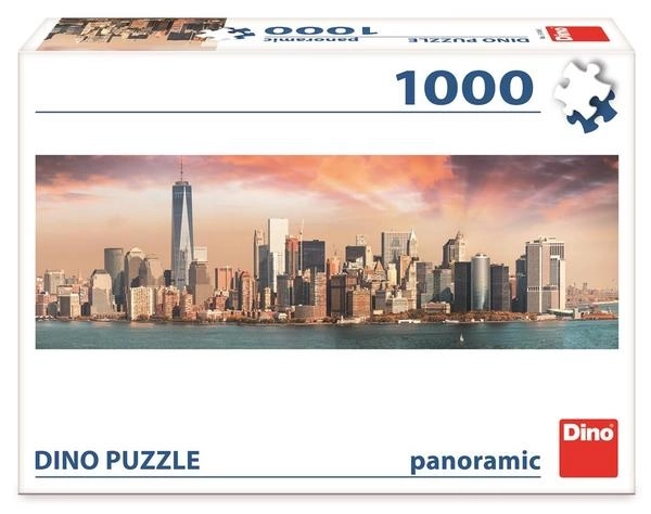 Panoramatické puzzle Manhattan za súmraku, New York 1000 dielikov