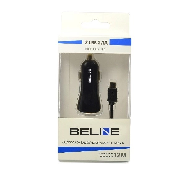 Autonabíjačka 2xUSB s microUSB BELINE