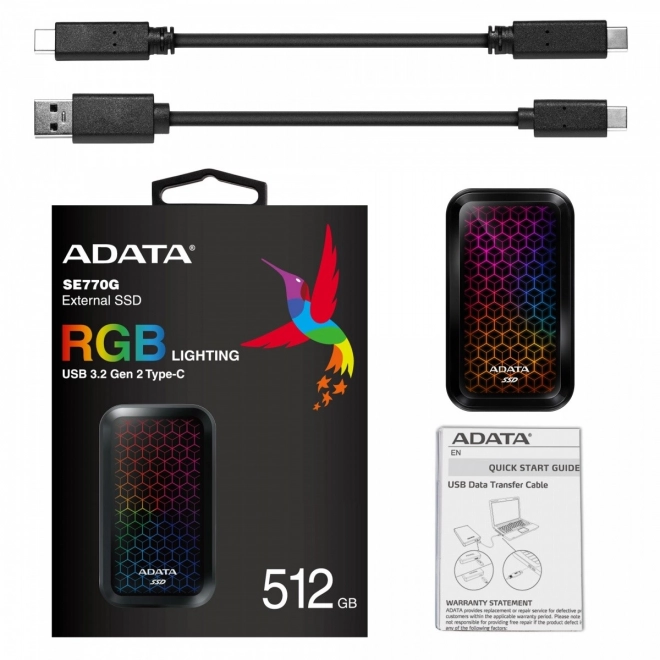 Externý SSD disk ADATA SE770 512GB RGB