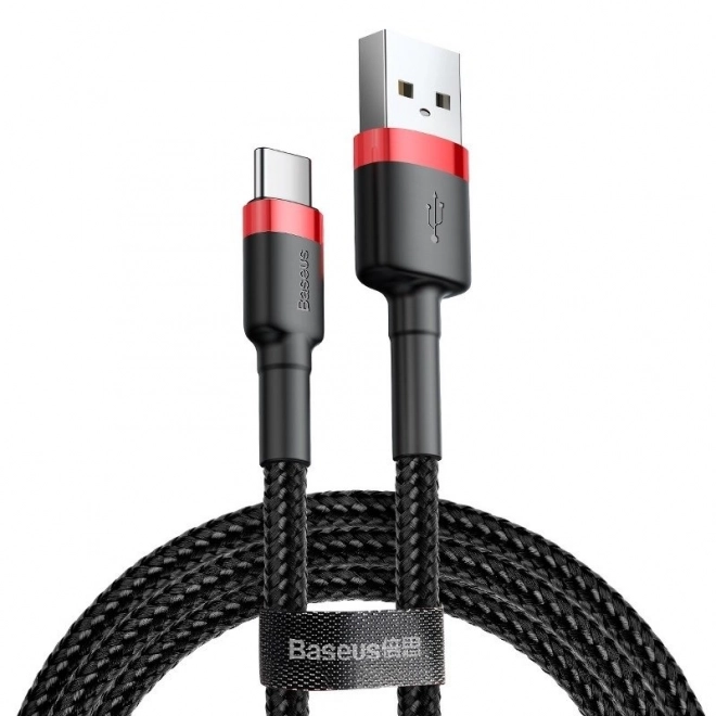 Baseus Cafule USB-C kábel 3A 1m červeno-čierny